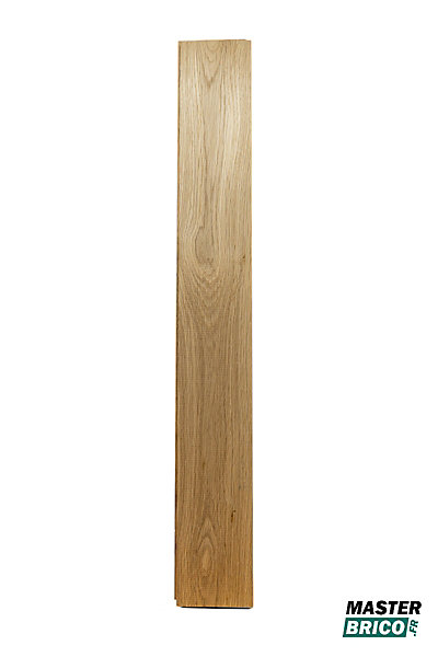 Parquet chêne massif huilé naturel Ep. 16mm, l.90mm, long.400 à 1000mm sans noeuds et sans aubiers - Qualité premium