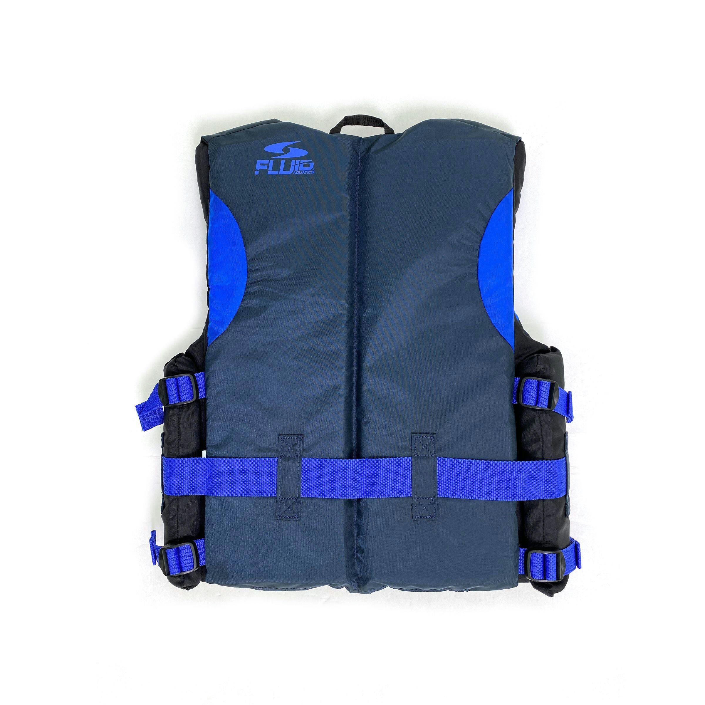 Fluid Deluxe Adult Nylon PFD/Life Jacket, Small/Medium