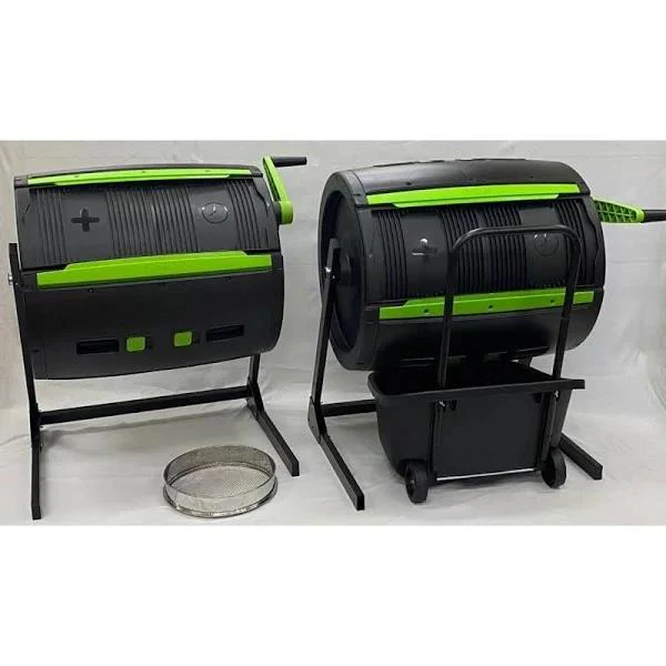 2 �C RSI Maze 65 Gallon Composters with 1 Cart and 1 Sifter �C Plastic