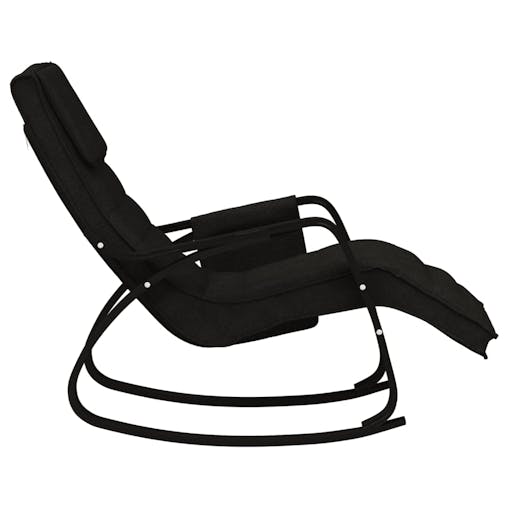 NNEVL Rocking Chair Black Fabric