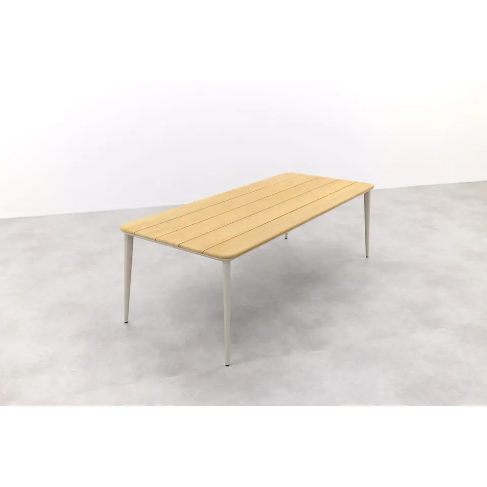 Vdgarde Premium Alaska tuintafel - teak/alu - mokka- 240x100 cm