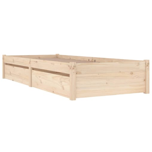 NNEVL Bed Frame with Drawers 90x190 cm 3FT Single