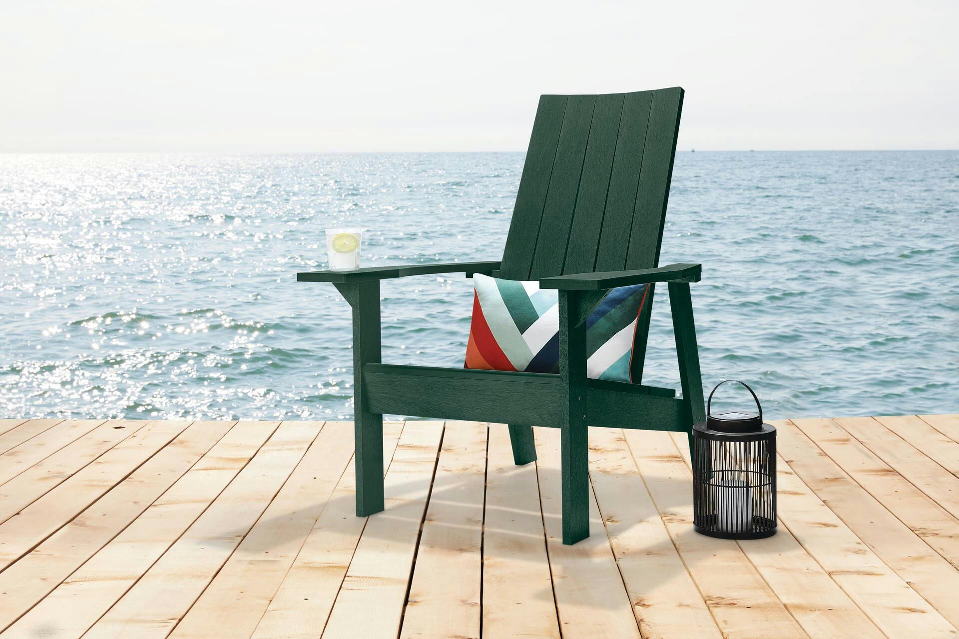 CANVAS Arrowhead Recycled Plastic Outdoor Patio Muskoka Chair, Green