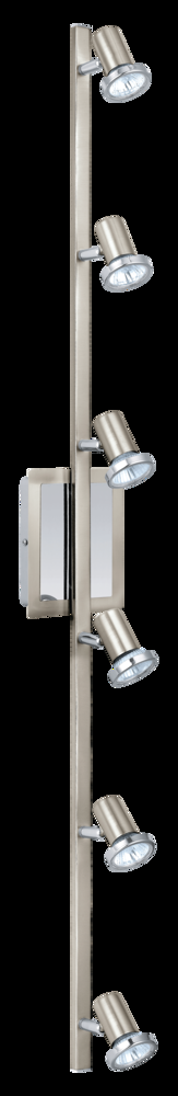 NOMA Protino 6-Light Track Light Fixture, Brushed Nickel/Chrome