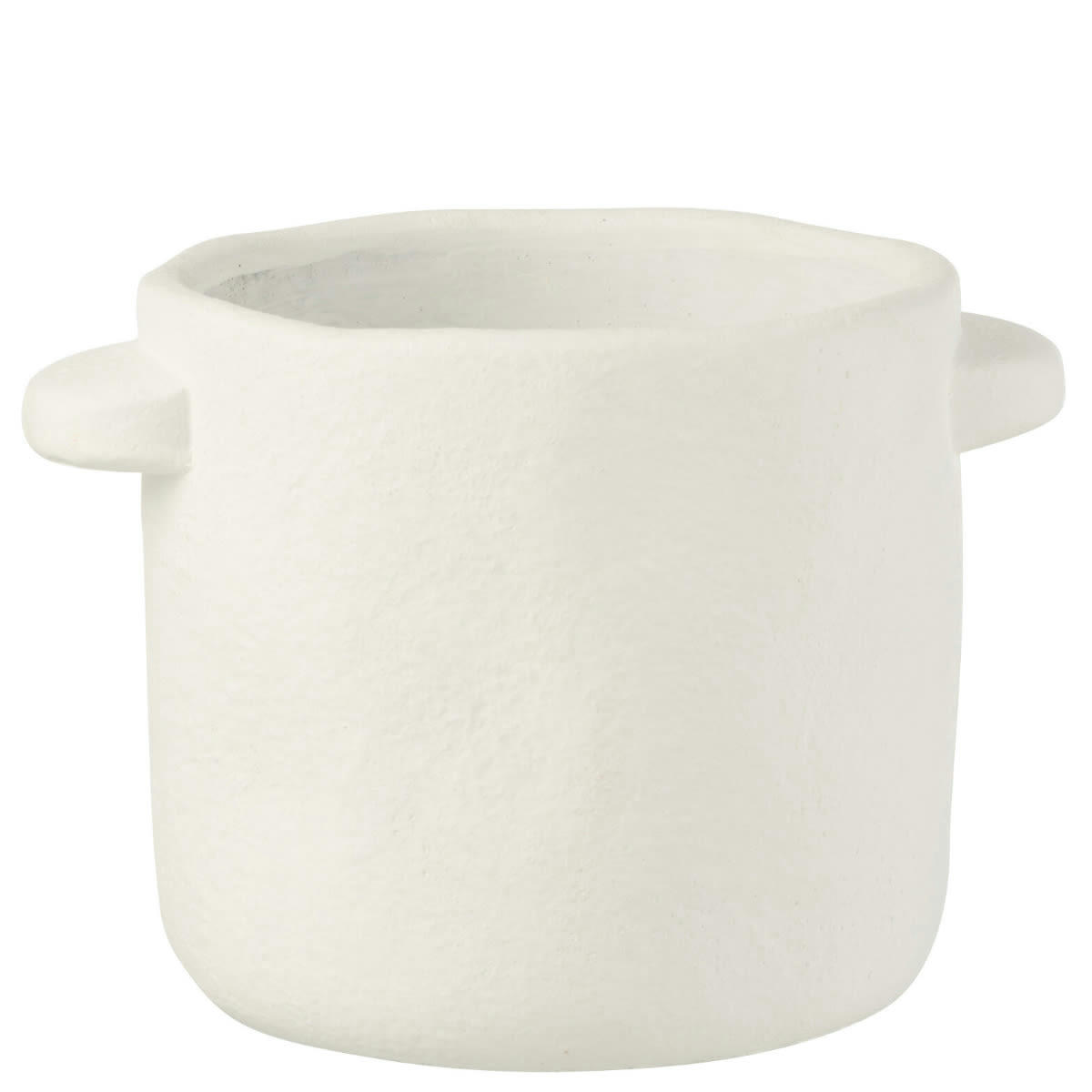 - Cache pot en ciment Blanc
