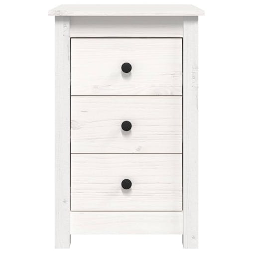NNEVL Bedside Cabinets 2 pcs White 40x35x61.5 cm Solid Wood Pine