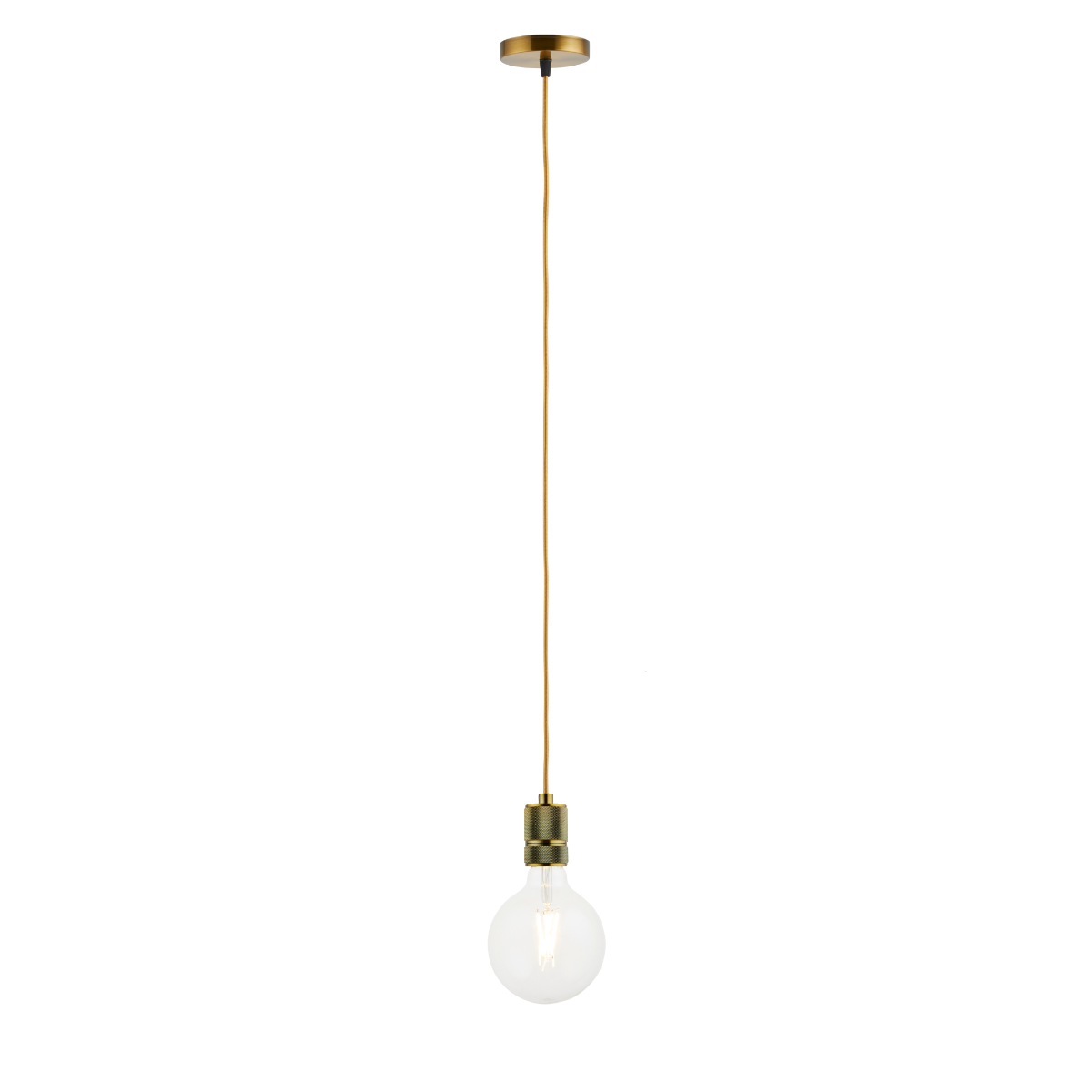 Lighto | Pendel Champagne Goud | Inclusief Lichtbron Helder | Classic | 1.5m Snoer | Met Plafondkap