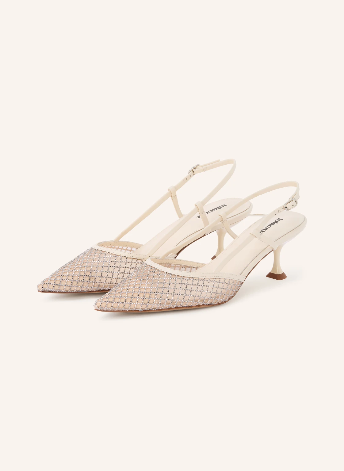 Lola Cruz Slingpumps RUBY 55 mit Schmucksteinen