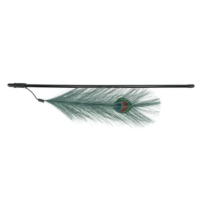 Trixie Play Fishing Rod with Artificial Peacock Feather
