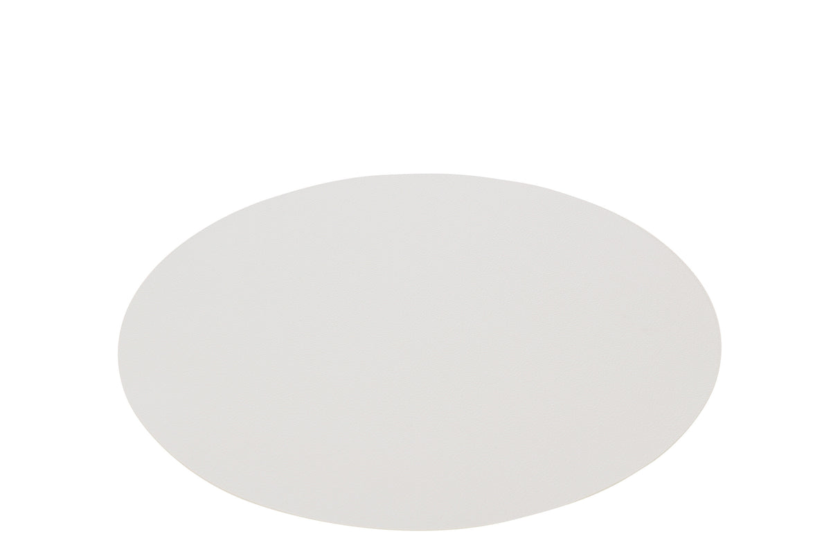 J-Line placemat Rond - kunststof - wit - 6 stuks