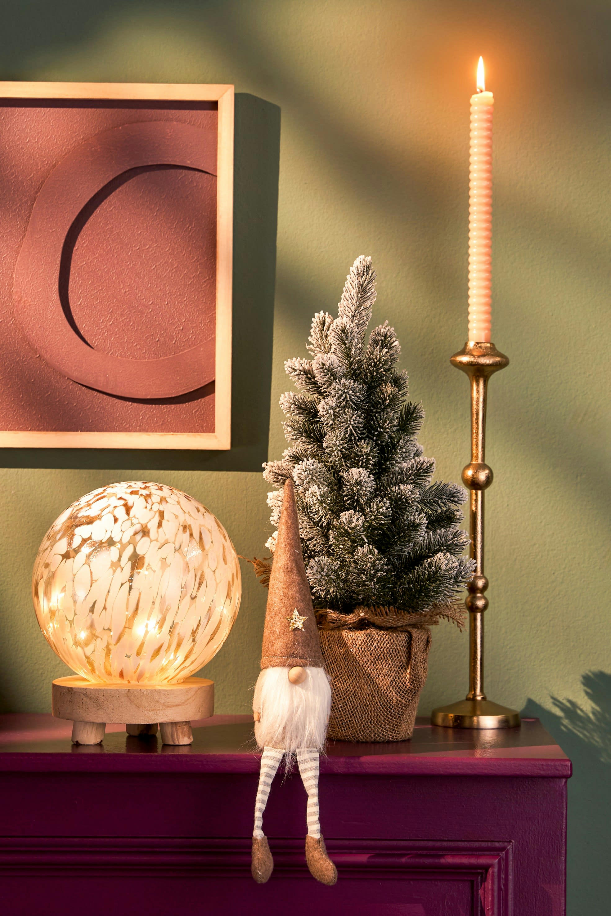 CANTO - Bougeoir en aluminium dóre H40