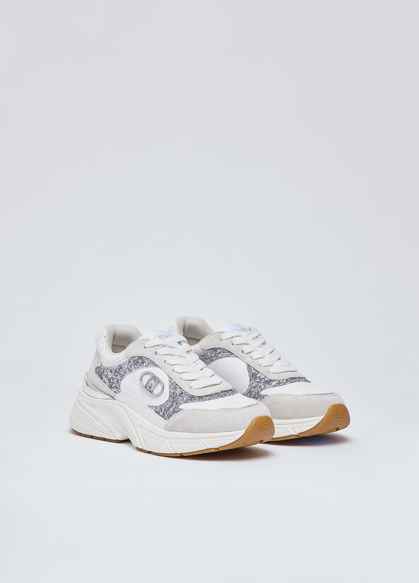 Sneakers con dettagli glitter