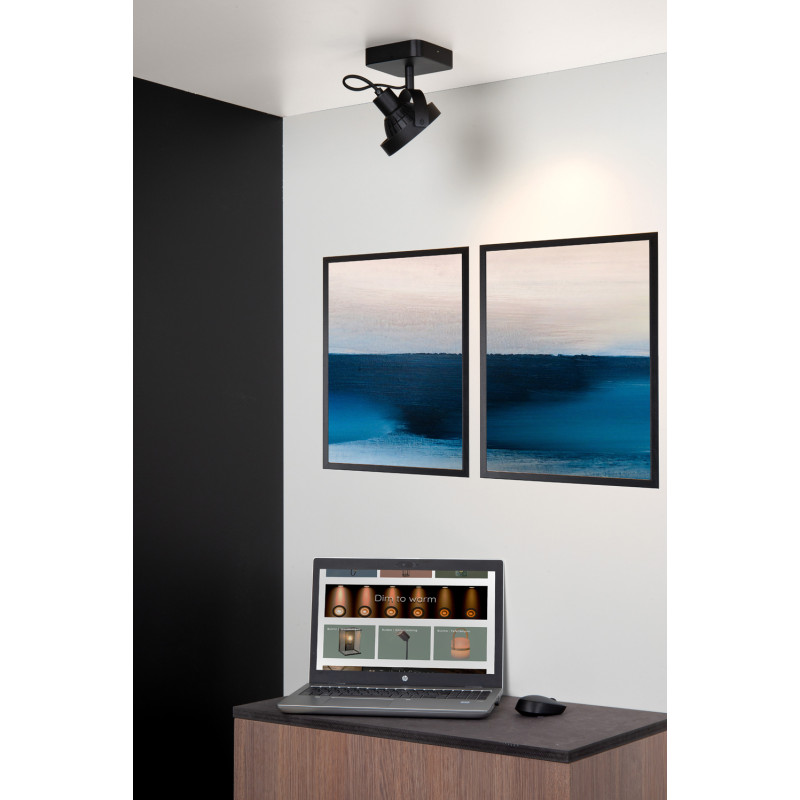 Spot LED Tala noir dimmable GU10 12 W LUCIDE