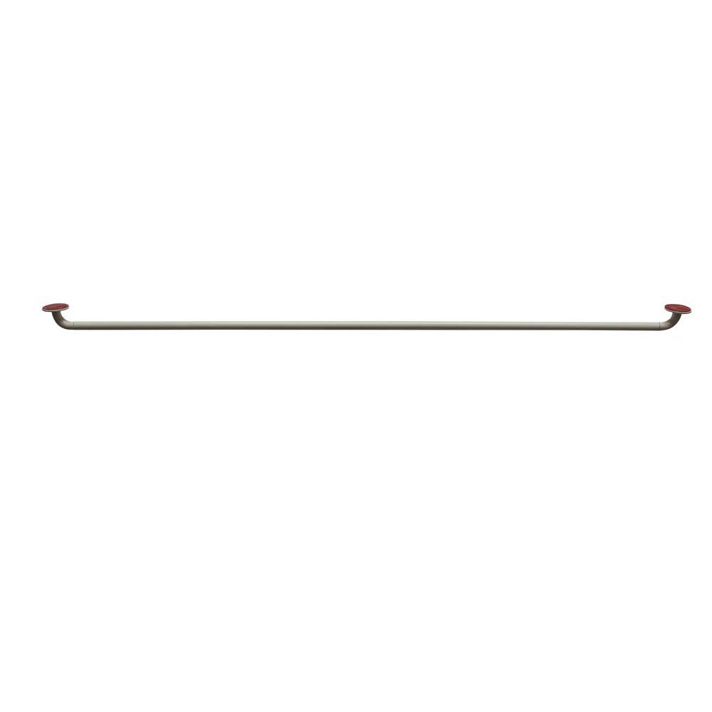 Tringle à vitrage auto adhésive Extensible Métal Blanc 70-120 cm