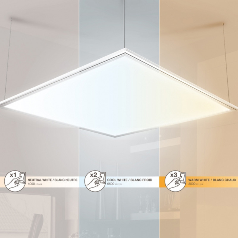 Dalle de plafond LED avec variation de température de lumière 60 x 60 cm 3300 lm 42 W XANLITE