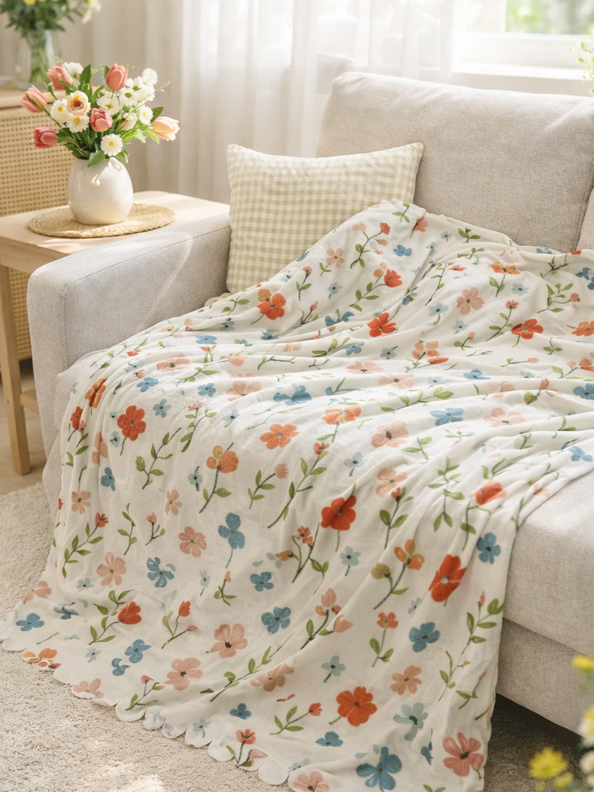 Koc w kwiaty