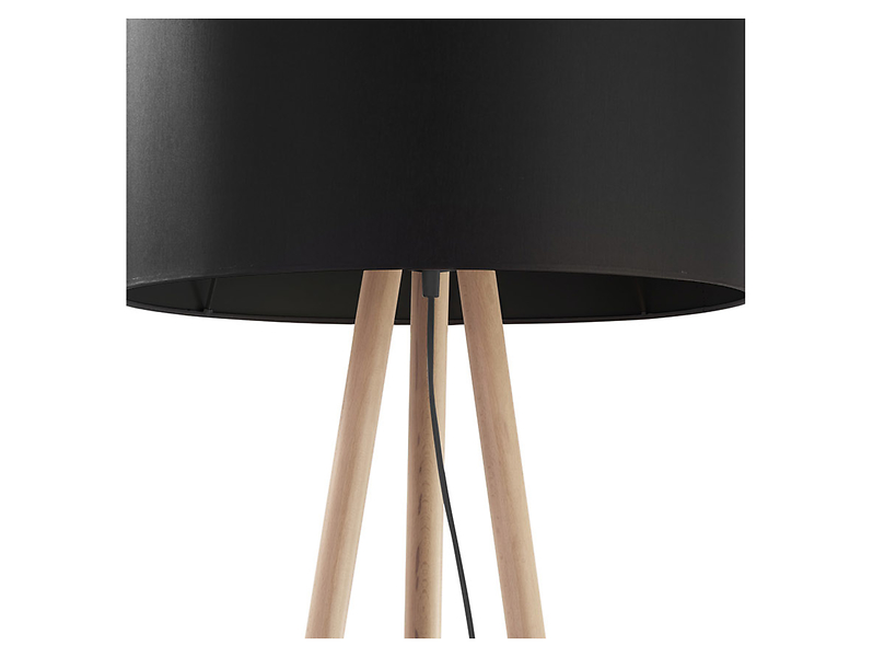 Lampa podłogowa Tokyo Black tkaninowa czarna