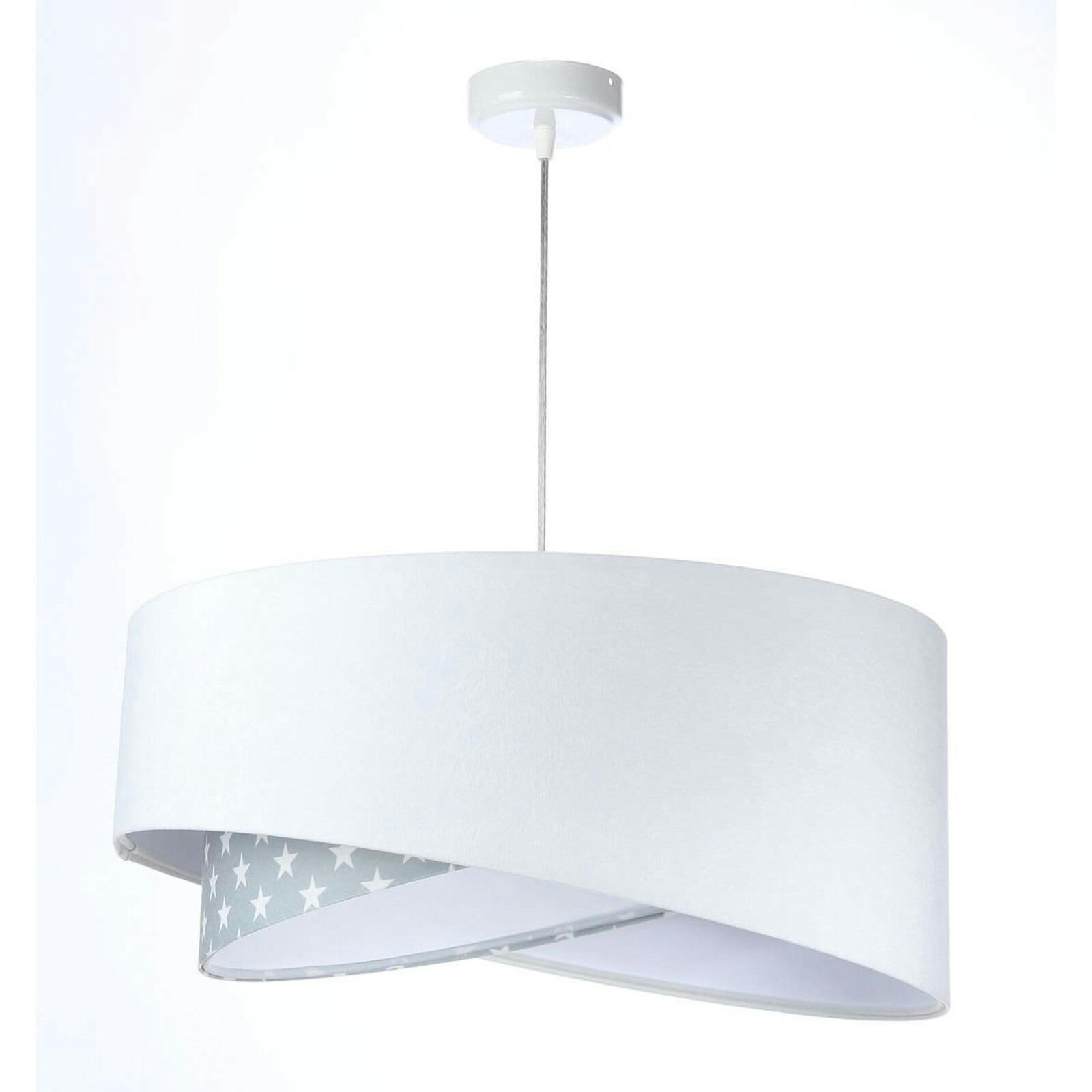 GALAXY - Suspension Tissu Blanc 50x50x105 cm