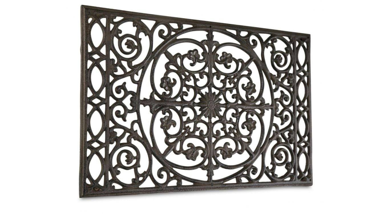 - Paillasson Rectangulaire Fonte Marron 56x36x2cm