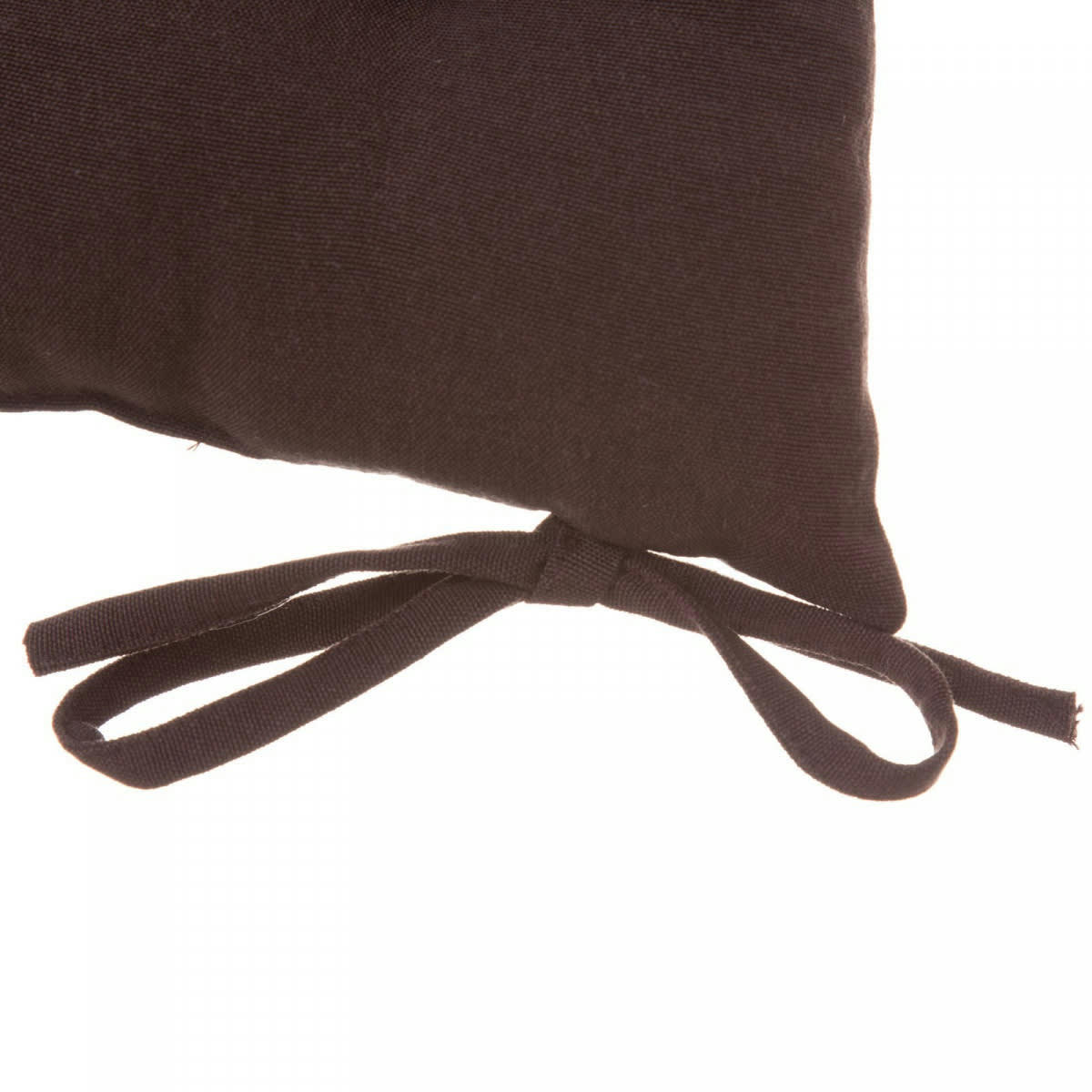 - Coussin de chaise carré marron chocolat - 35x35x7cm