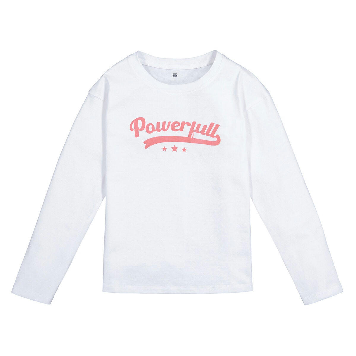 T-shirt manches longues, texte imprimé devant