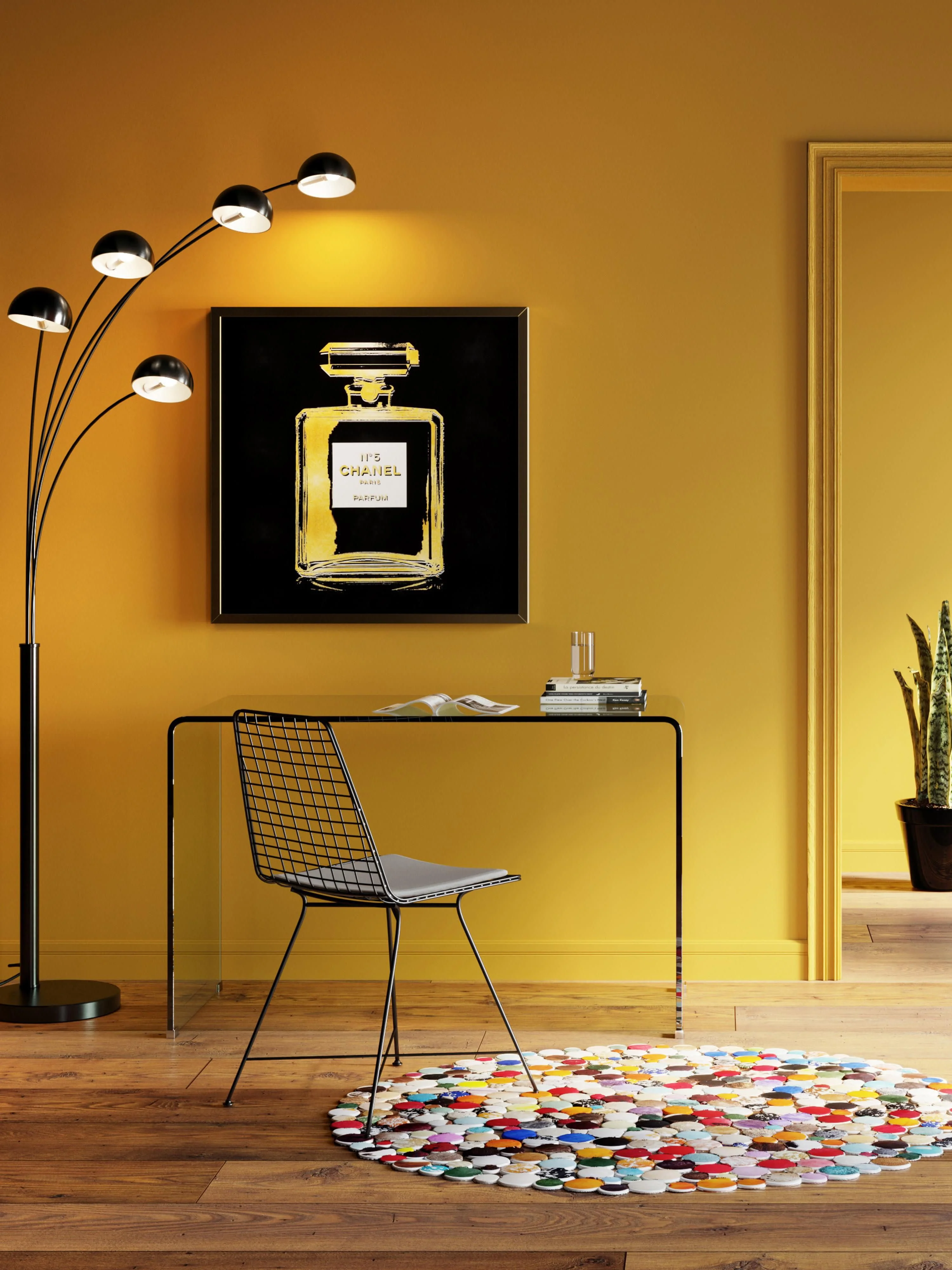 Schreibtisch Club aus Glas