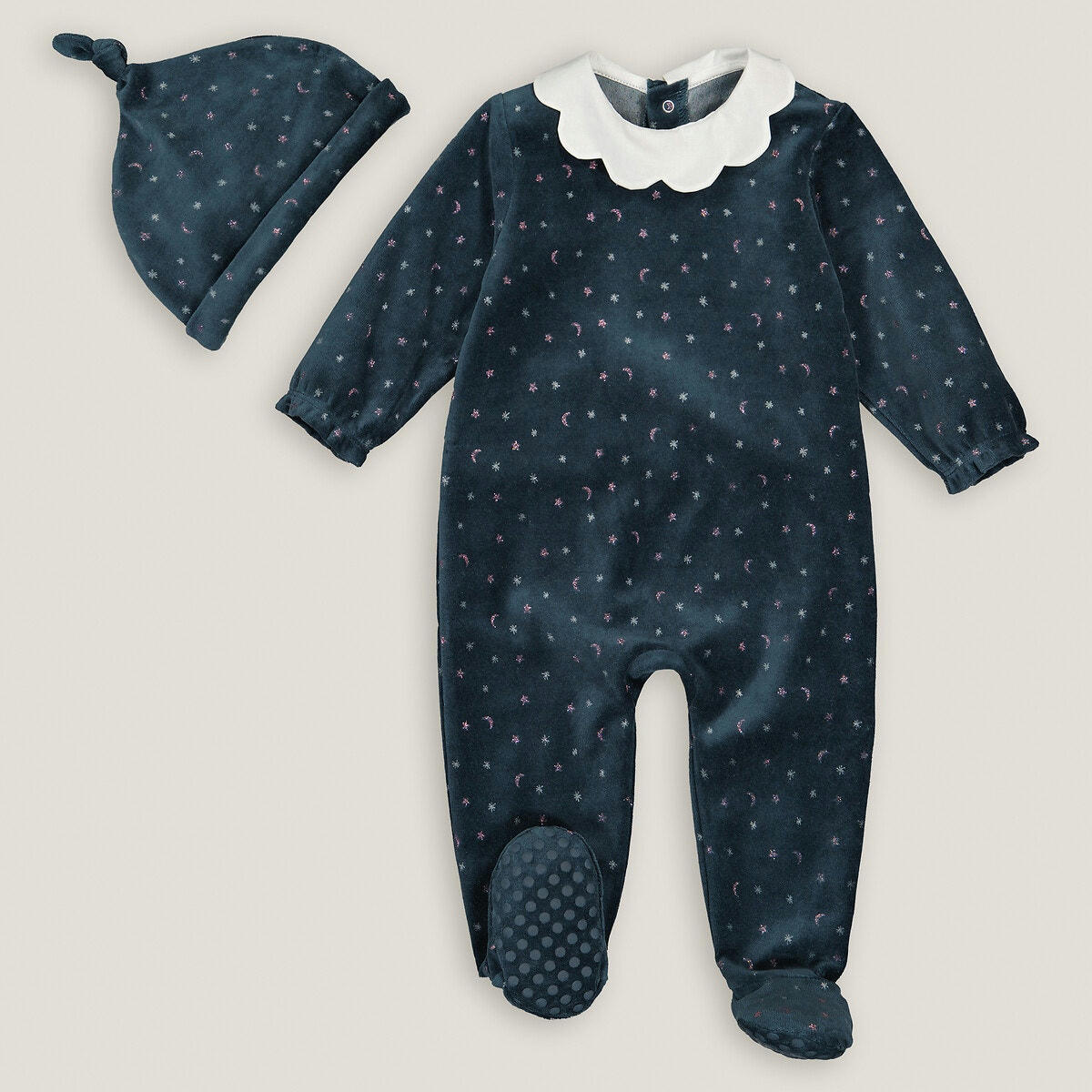 Ensemble pyjama et bonnet en velours