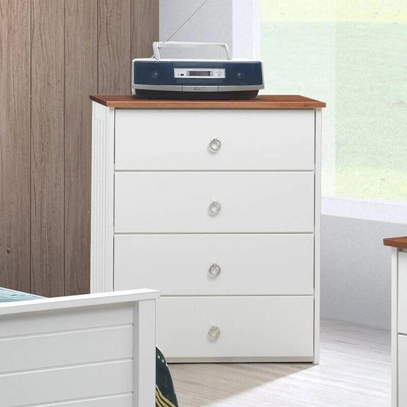 Taylor & Olive Camas White/ Oak 4-drawer Chest