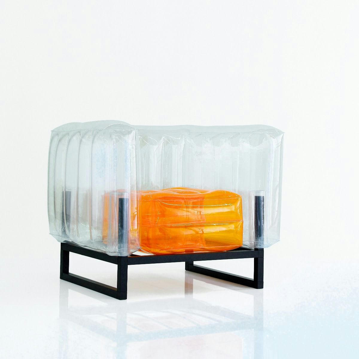 - Fauteuil design Bicolore Transparent/orange