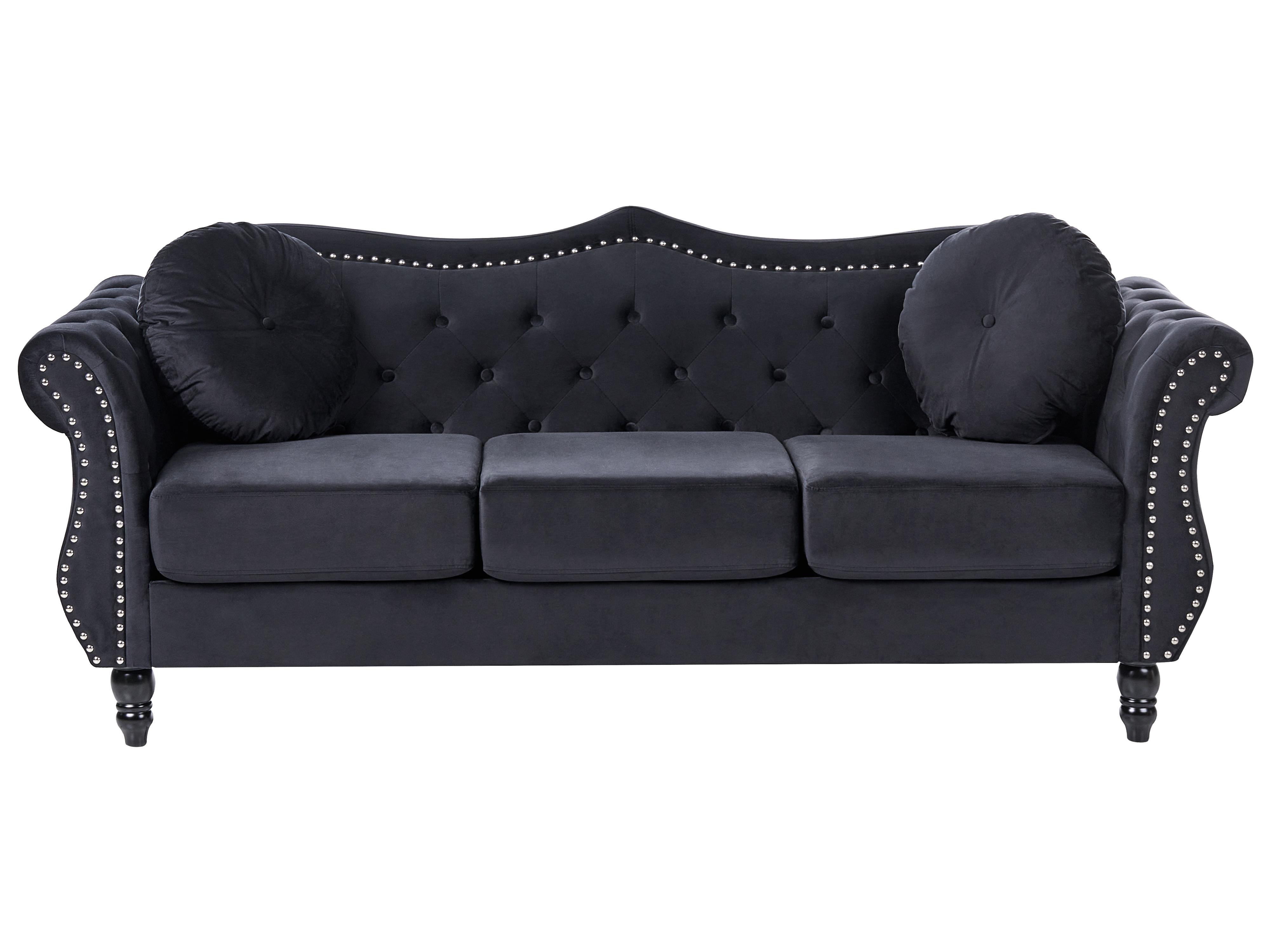 Sofa 2 Seater SKIEN Velvet Black