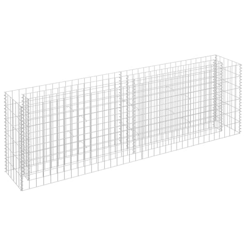 NNEVL Gabion Raised Bed Galvanised Steel 180x30x60 cm