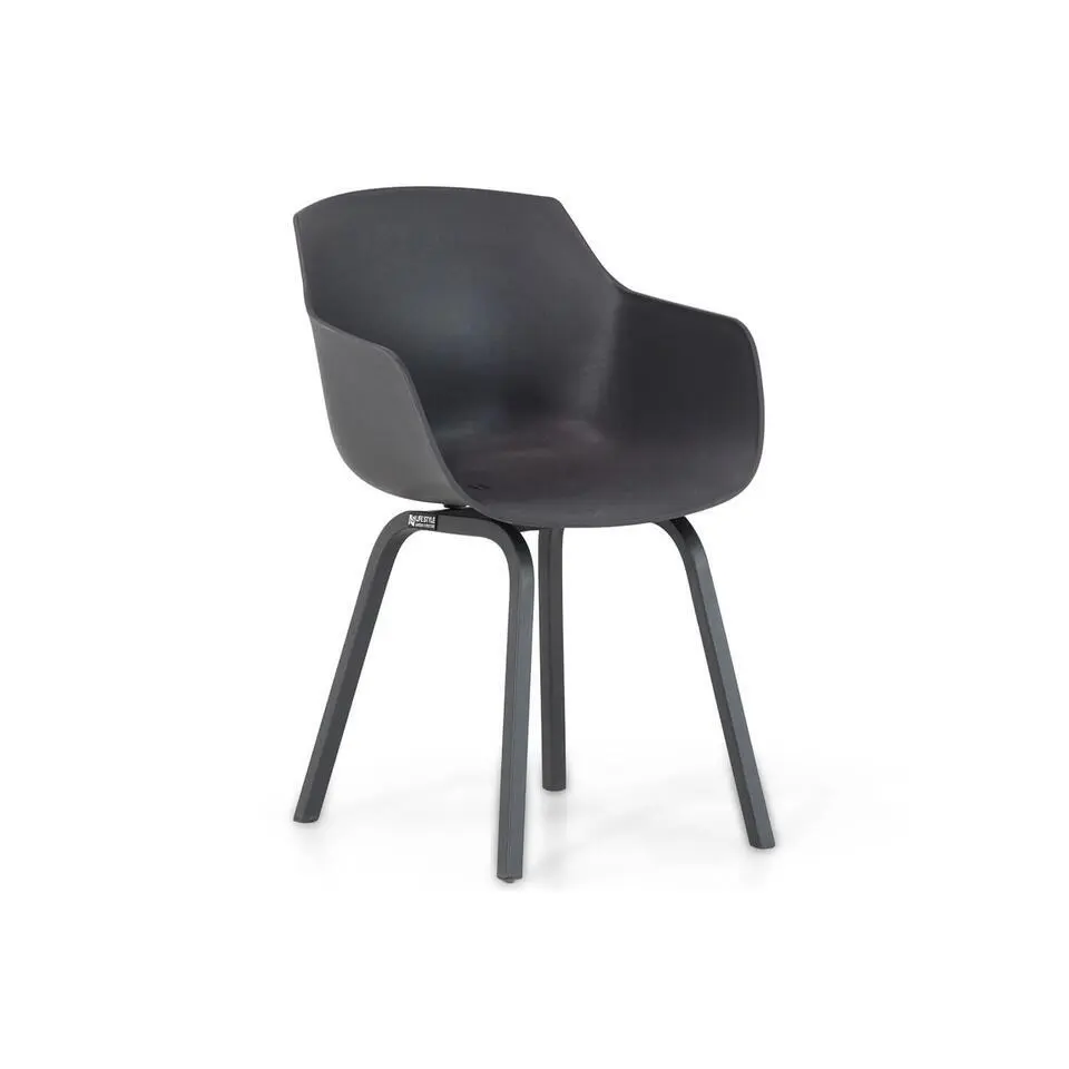 Tuinset 4 personen 90 cm Kunststof Grijs Lifestyle Garden Furniture