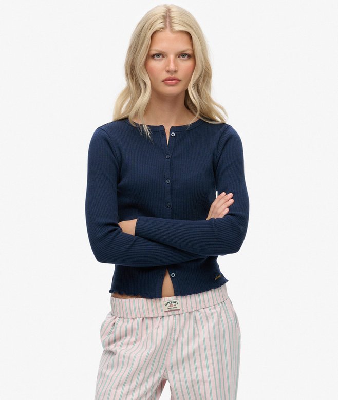 Athletic Essentials Ribbed Cardigan