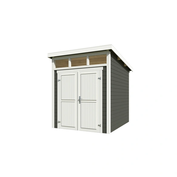 Gartenhaus »Kibo«, BxHxT: 220 x 245,1 x 273,8 cm (Außenmaß inkl. Dachüberstand), grüngrau