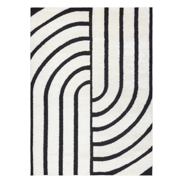 Dywan MODE 8631 geometryczny krem / czarny 120x170 cm