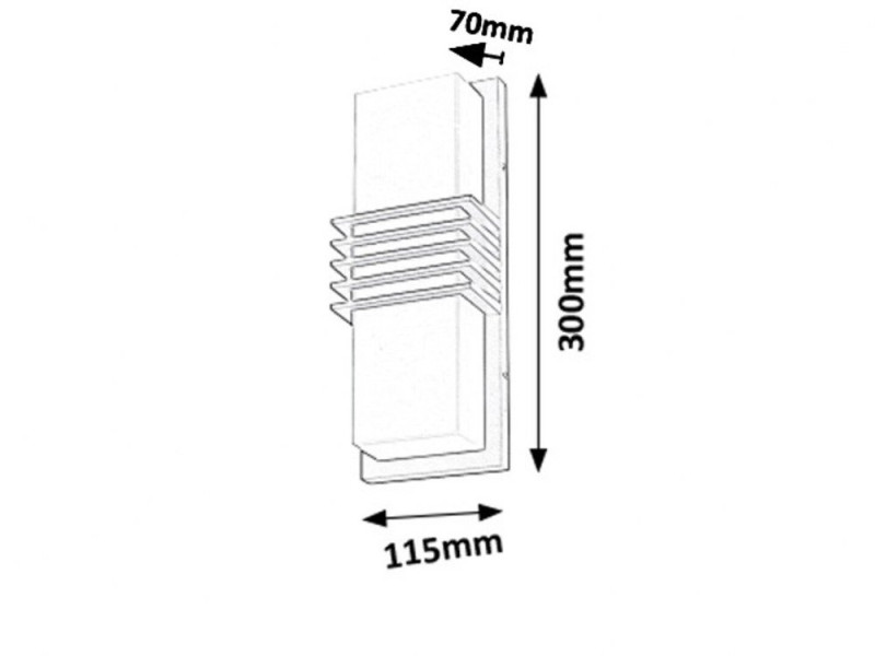 Kinkiet zewnętrzny Rodezantracytowo-biały LED 1x12W 800lm IP44 Rabalux