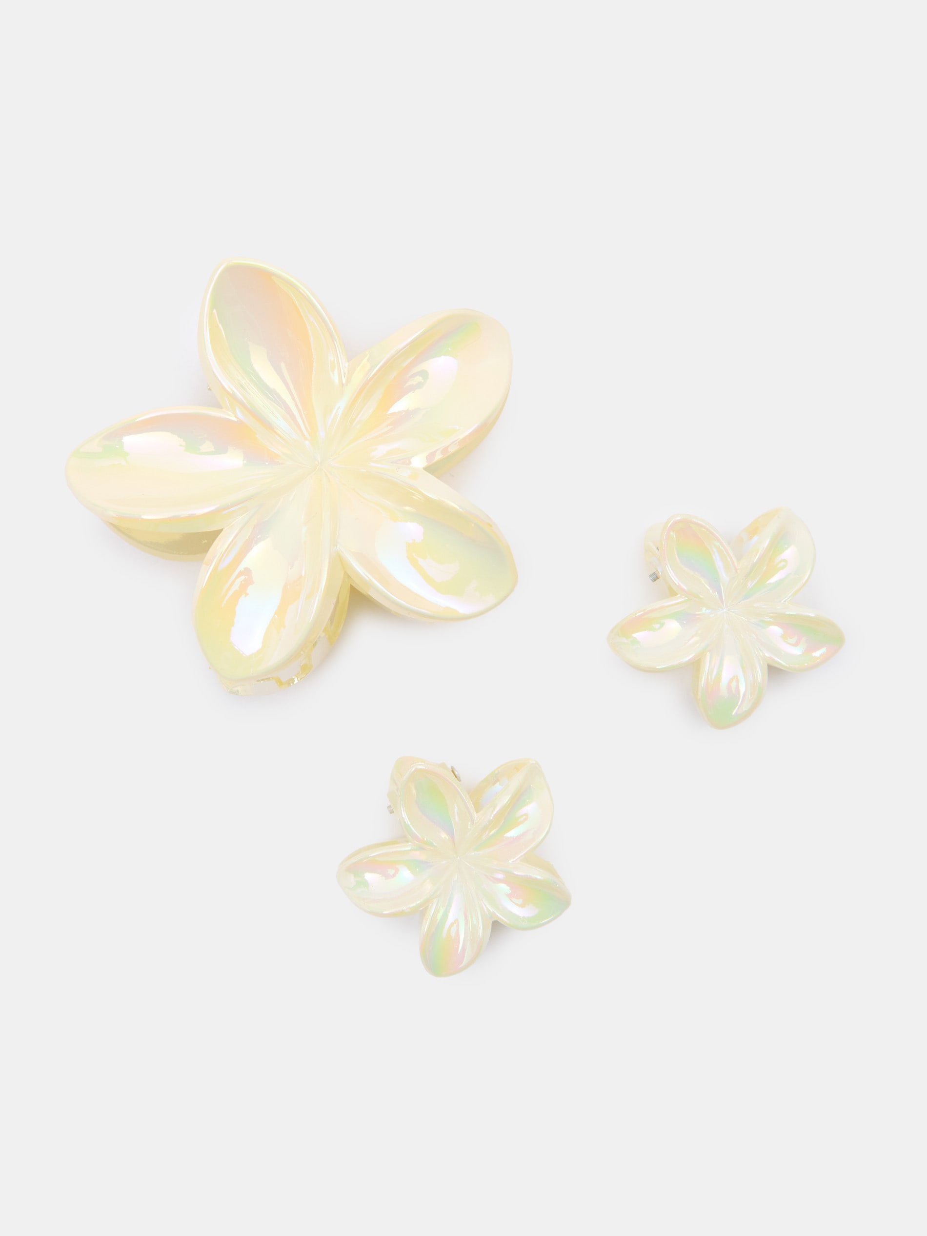 Spinki do włosów w kształcie kwiatów 3 pack