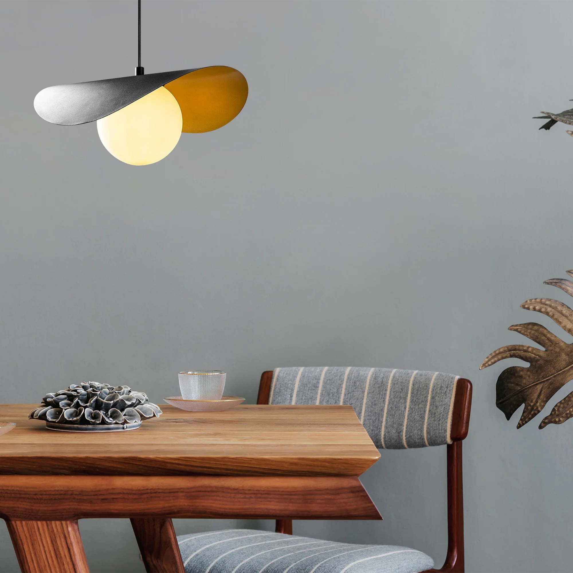 Zwarte hanglamp eettafel Elario