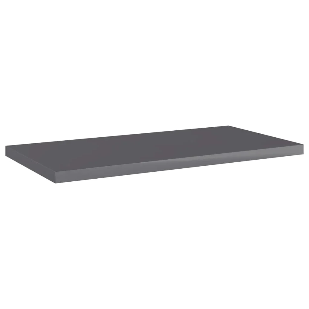 vidaXL Bookshelf Boards 8 pcs High Gloss Gray 15.7x7.9x0.6 Chipboard