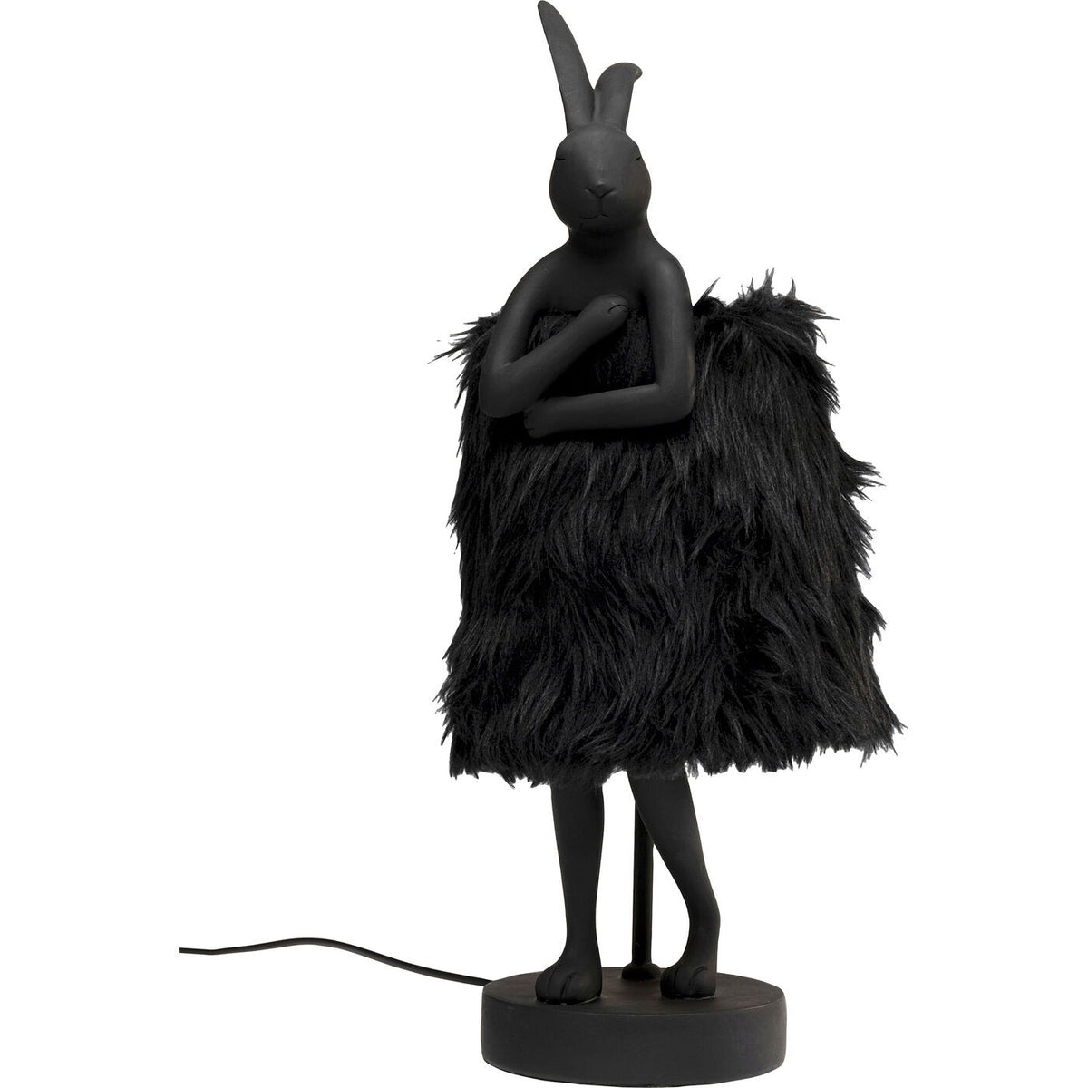 Kare Design tafellamp Animal Fluff - konijn - 50cm - zwart