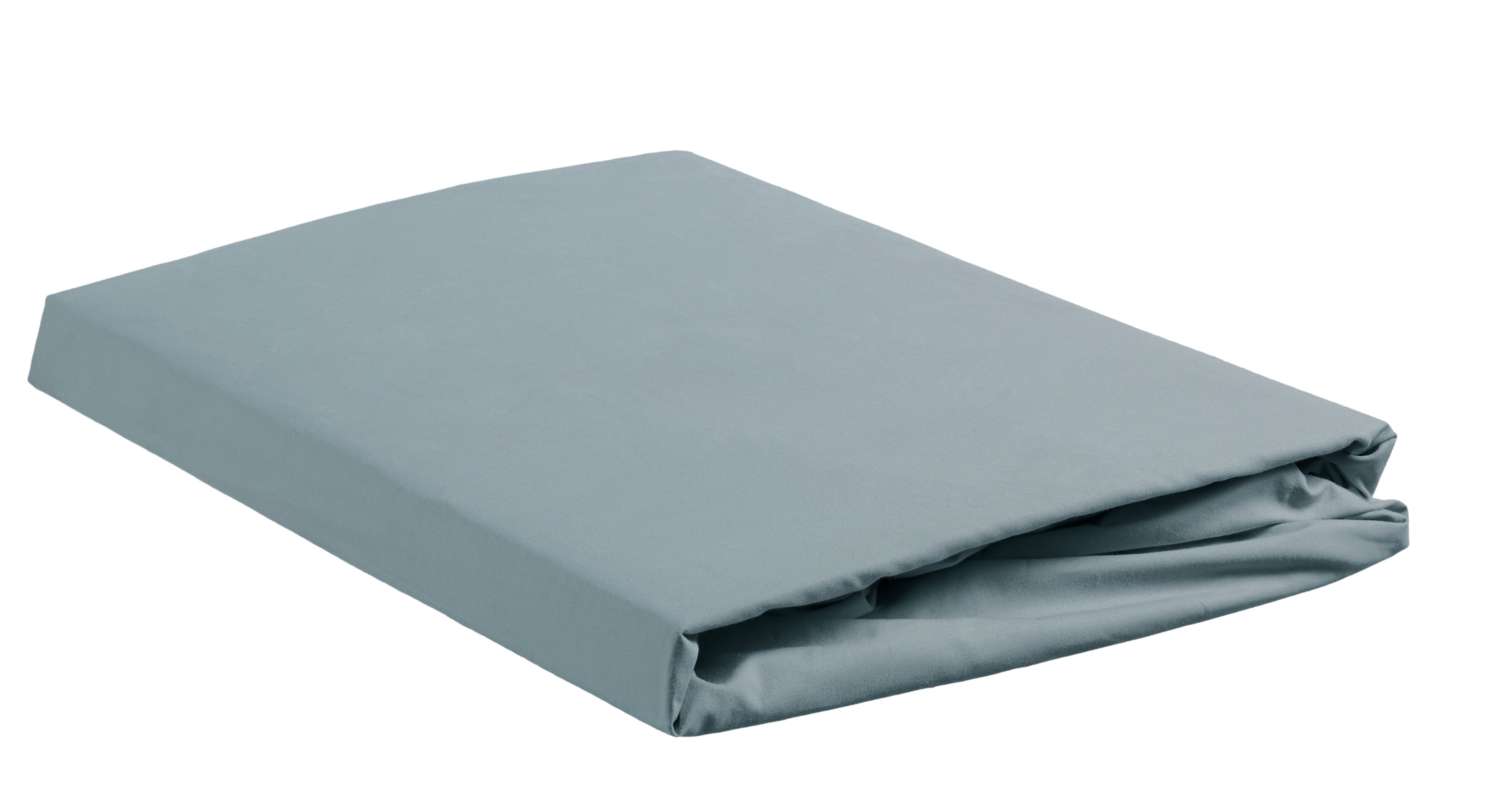 Ambiante splittopper hoeslaken Cotton Uni TDS - 180x220 cm - blauw