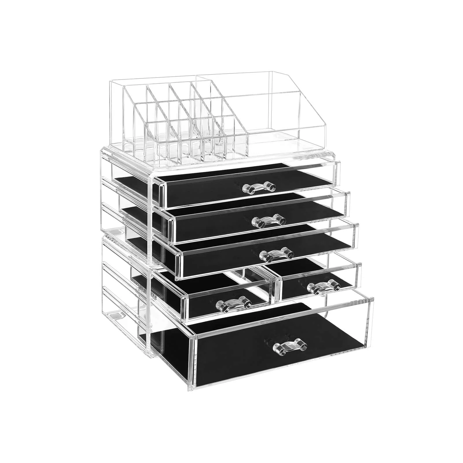 Organisateur de maquillage 3-en-1 en acrylique