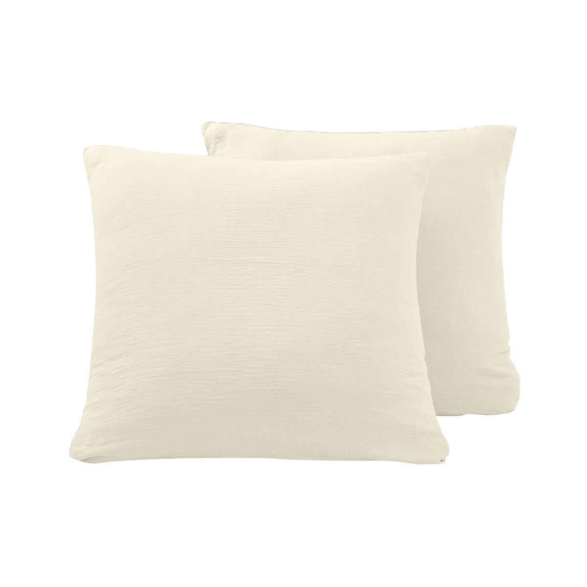 LOFT - Lot de 2 taies en gaze de coton  petale 65x65 cm