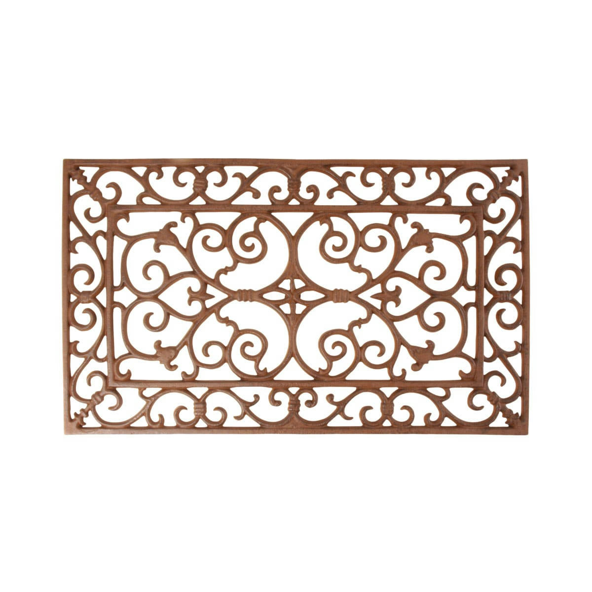 - Paillasson rectangulaire avec ornements en fonte
