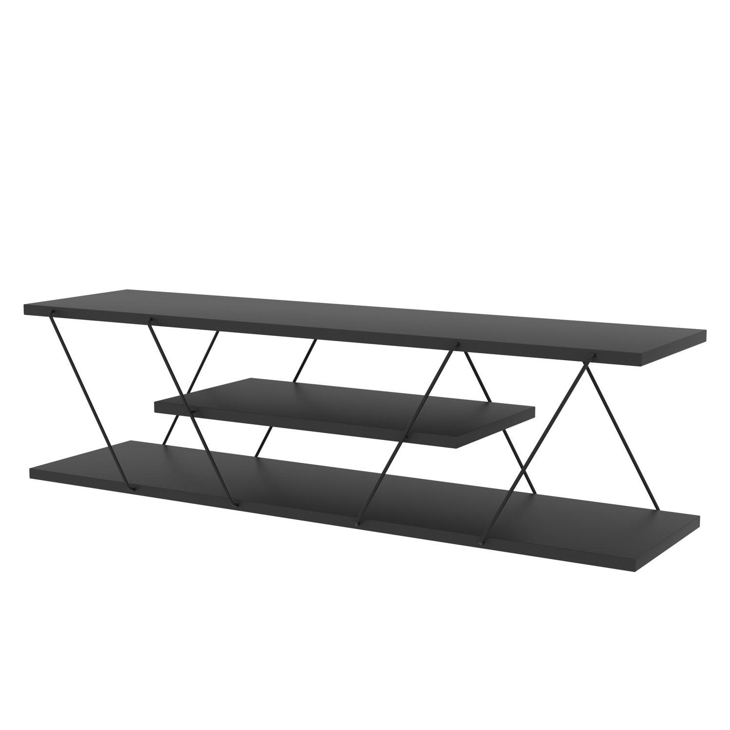 CANAZ - Meuble TV de style industriel anthracite
