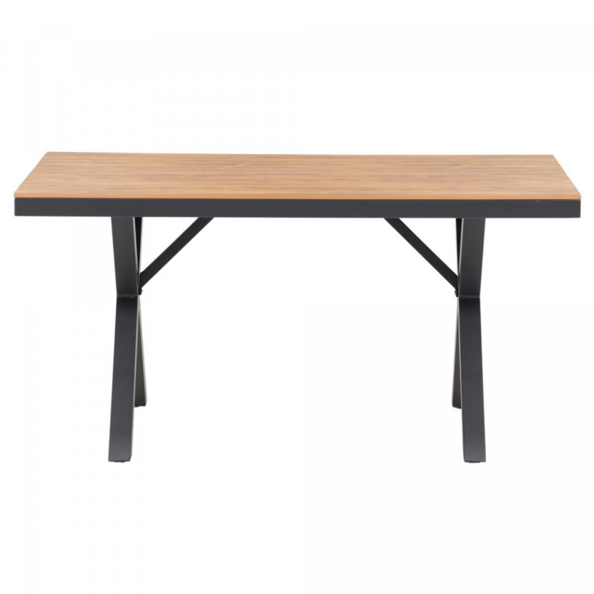 JORDANIE - Table de jardin 150x90cm effet bois