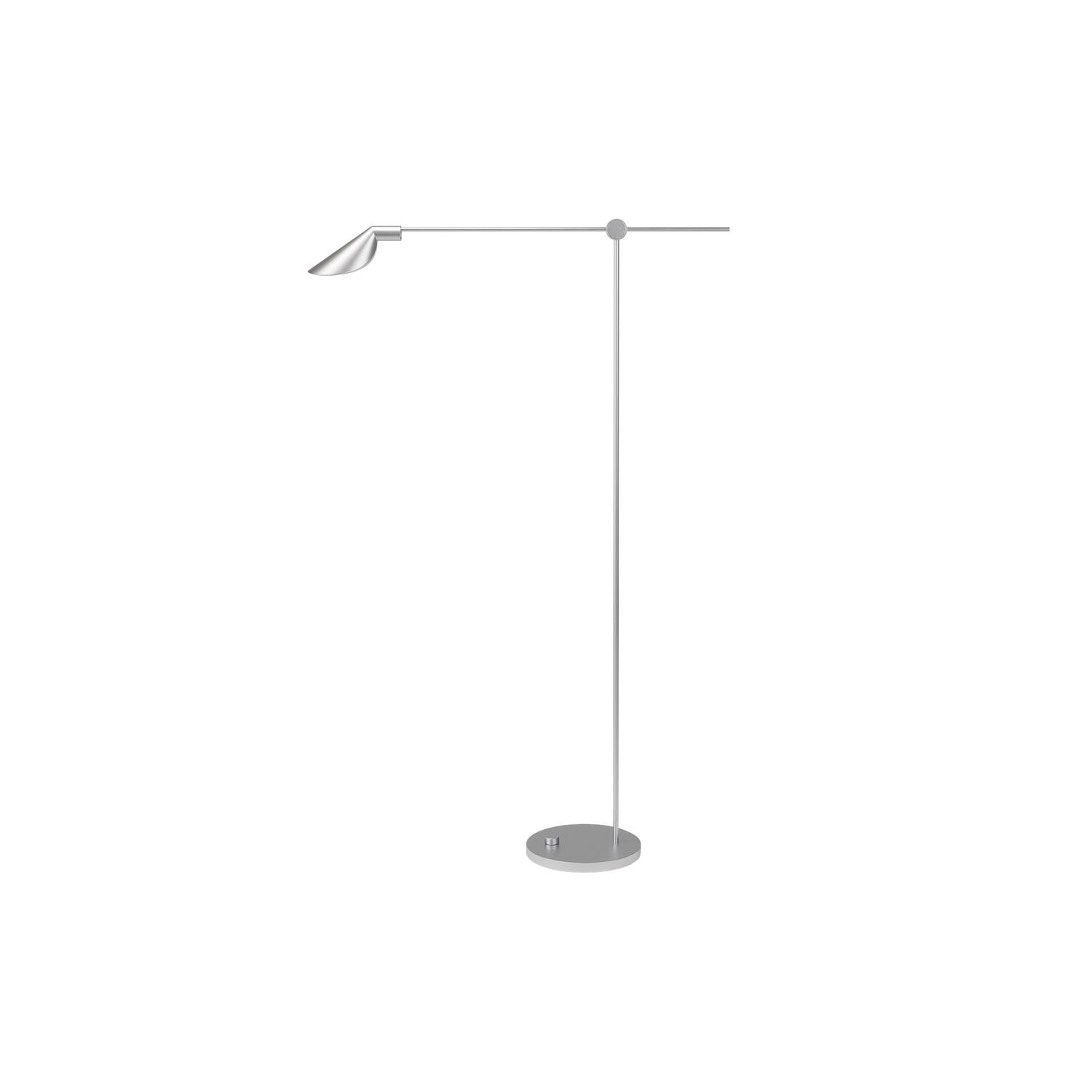 MS011 gulvlampe, polished steel