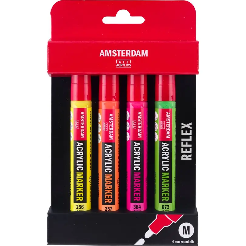 Filzstifte 4er-Set Acrylmarker Reflex