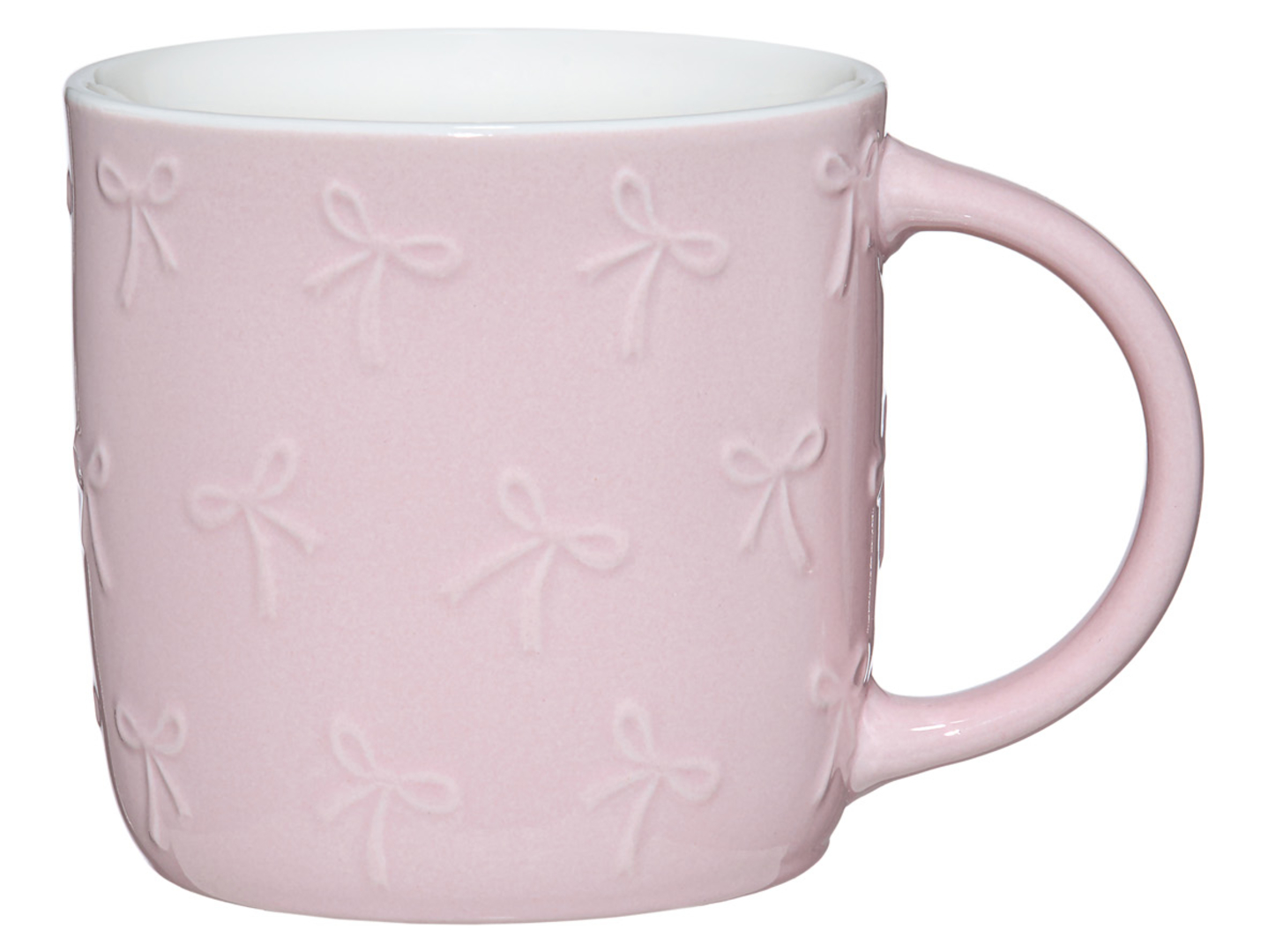 Kubek porcelanowy Kokardy 350 ml różowy
