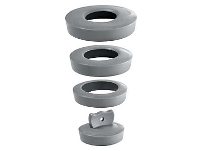 Bouchon universel gris pour évier, lavabo, bidet ou baignoire, Ø 36 mm à 58 mm